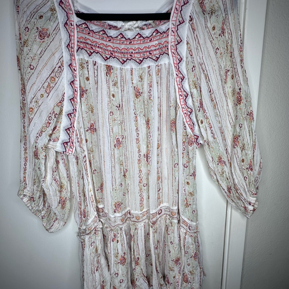 Free People Embroidered Tunic top small dance